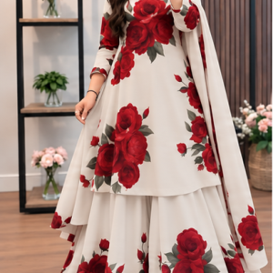 মাইক্রো স্টিজ ডিজিটাল প্রিন্ট থ্রি-পিস